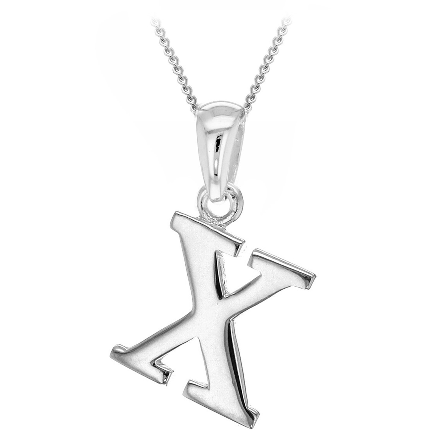 Be You Sterling Silver Initial Necklace - 12