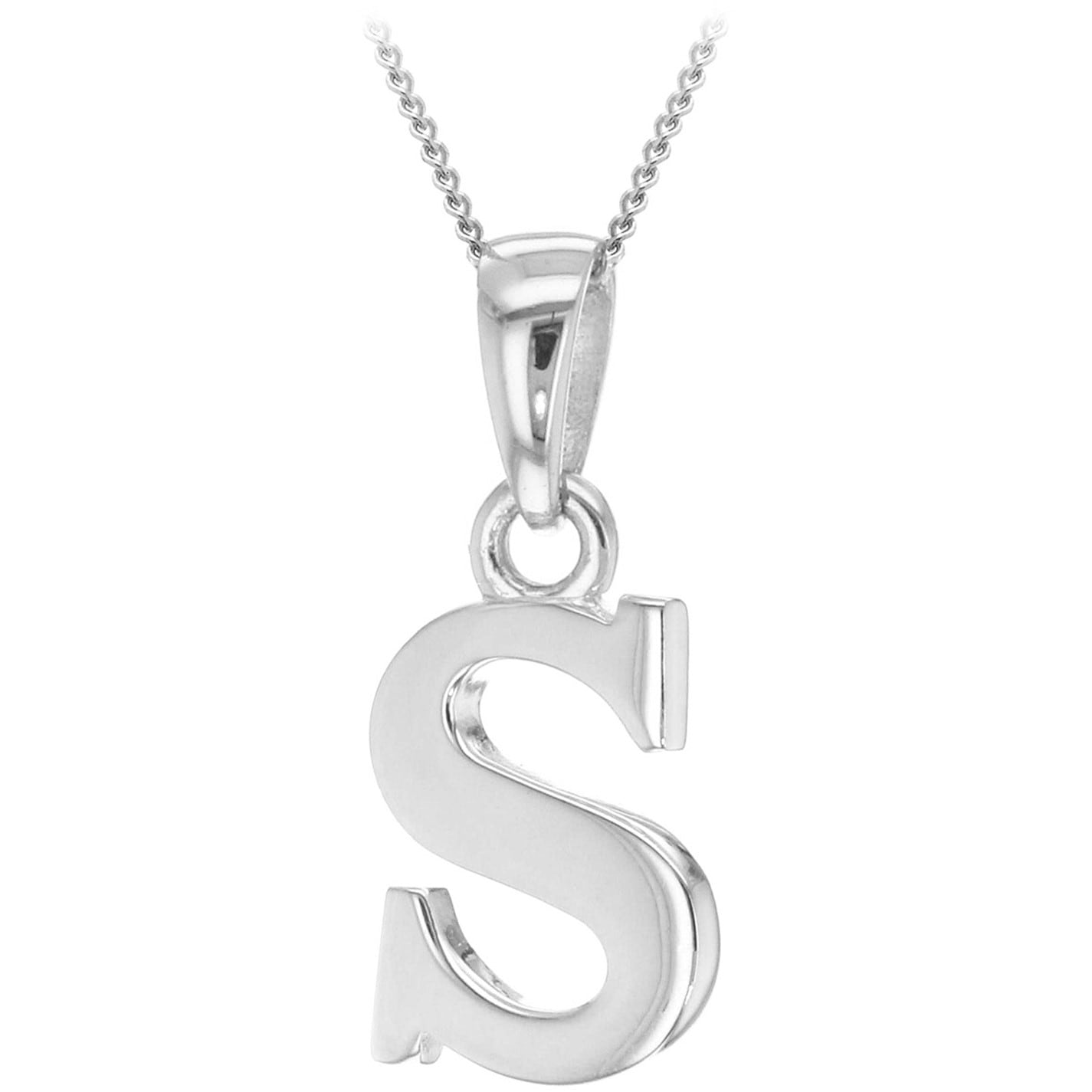 Be You Sterling Silver Initial Necklace - 10