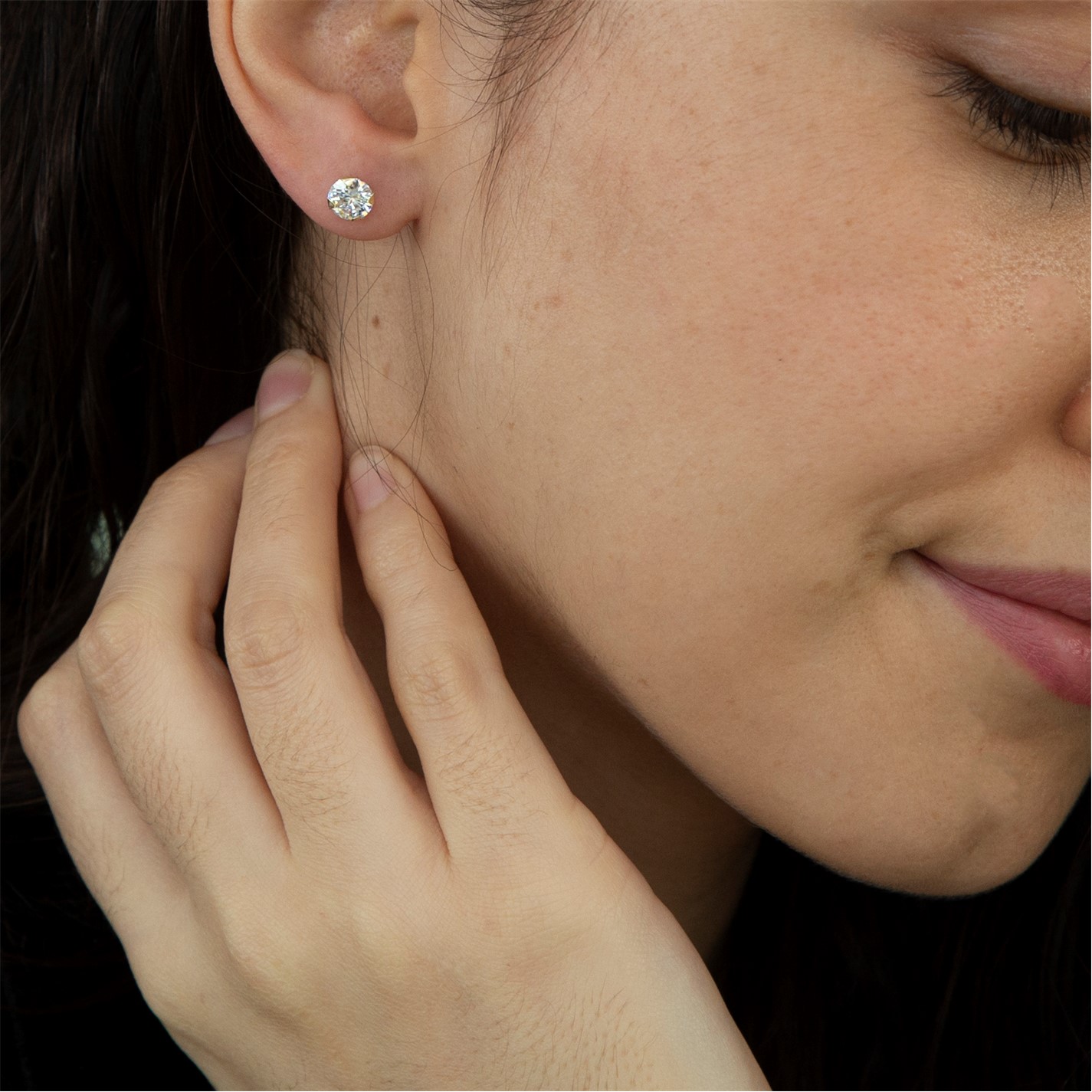 Be You 9ct Gold Round CZ Studs - 2