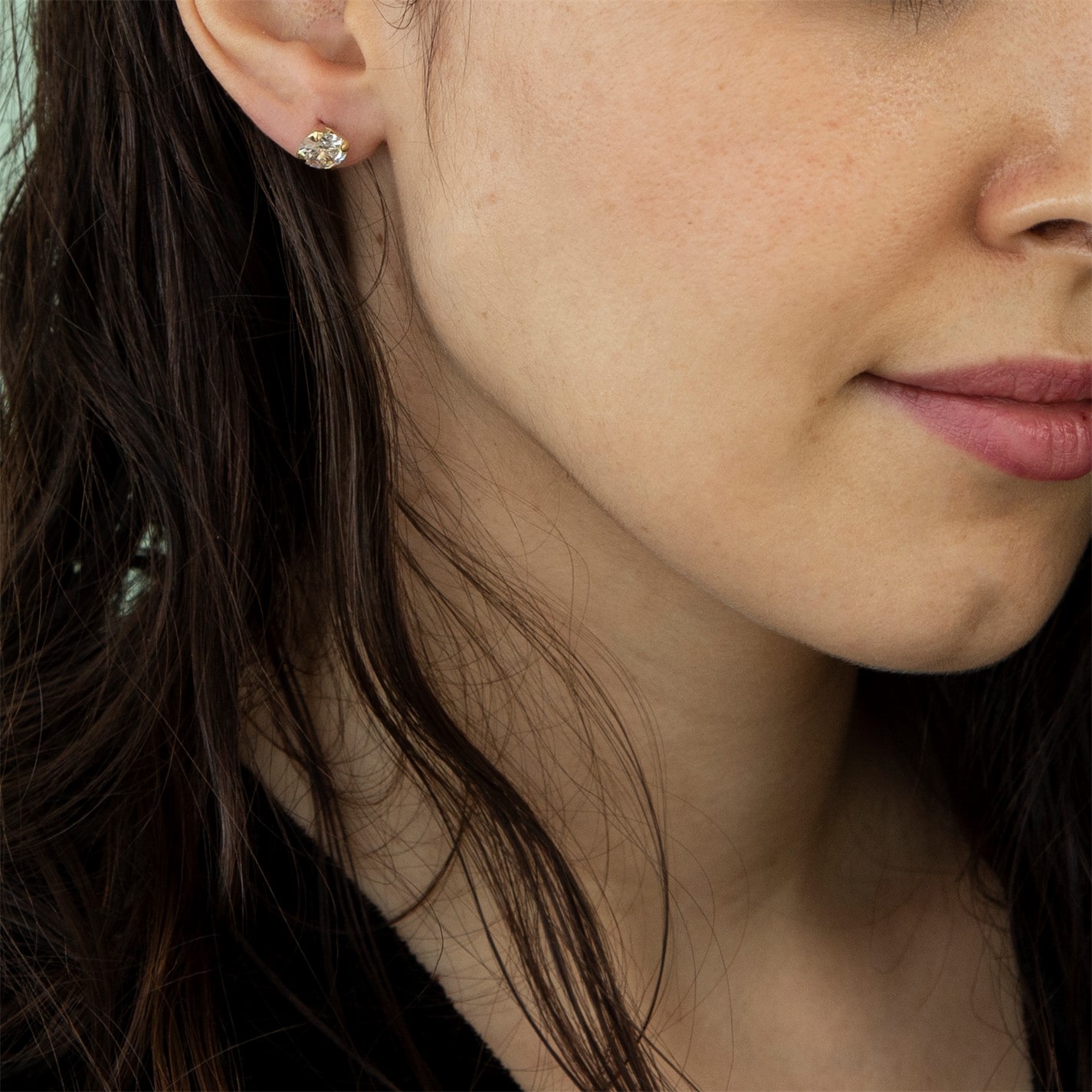 Be You 9ct Gold Round CZ Studs - 4