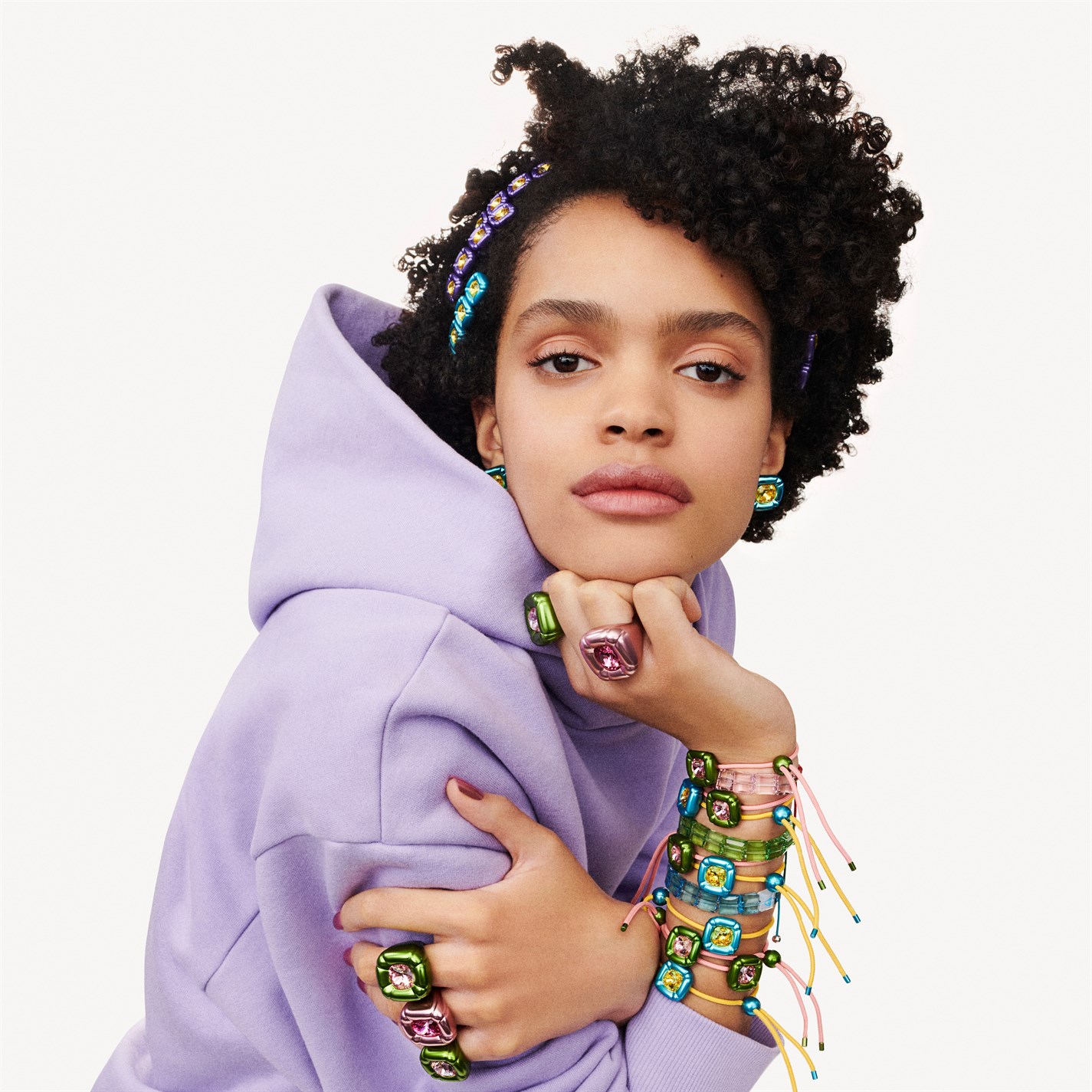 Swarovski Dulcis bracelet Cushion cut Green - 3