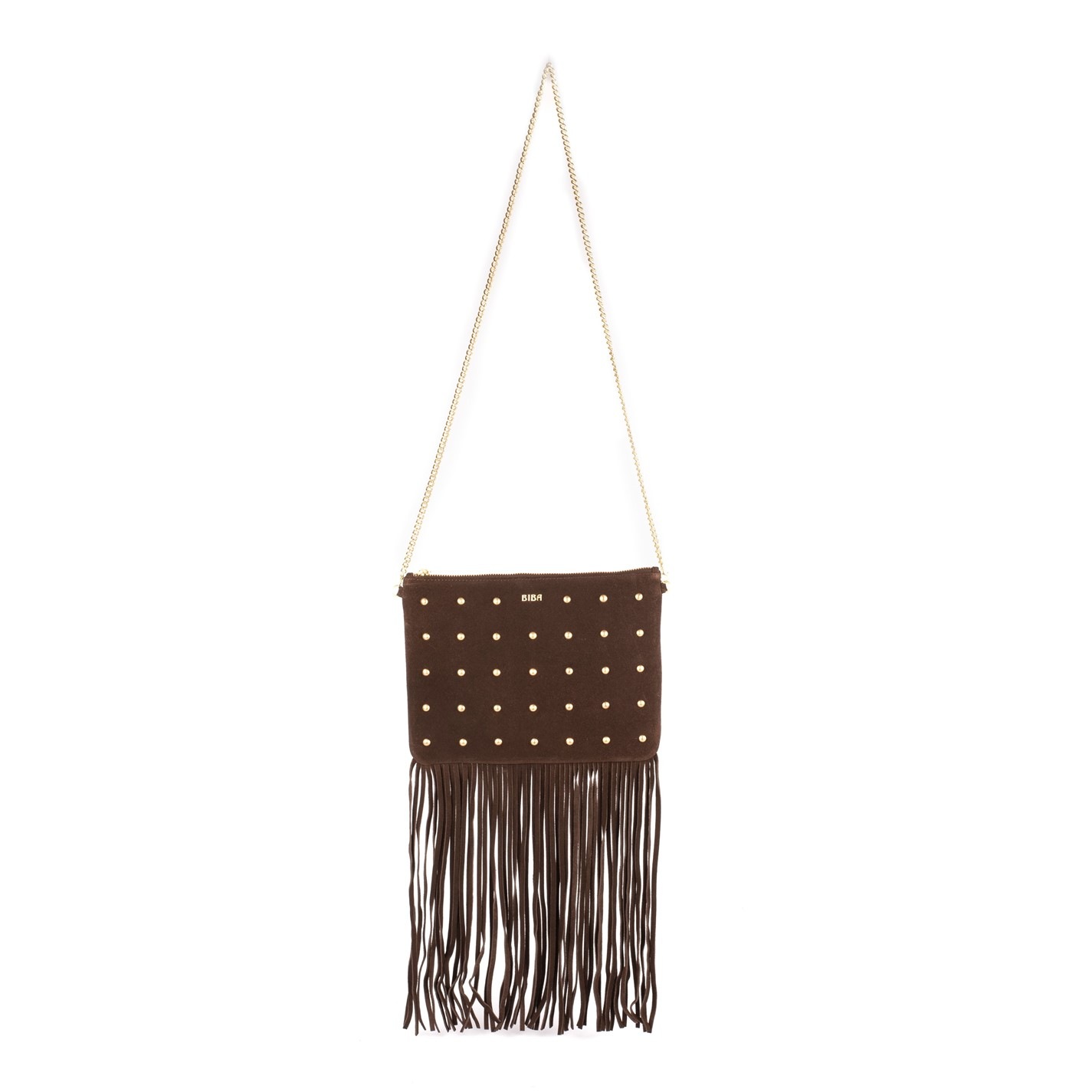 Biba Biba Suede Fringe Studded Pouch - 5
