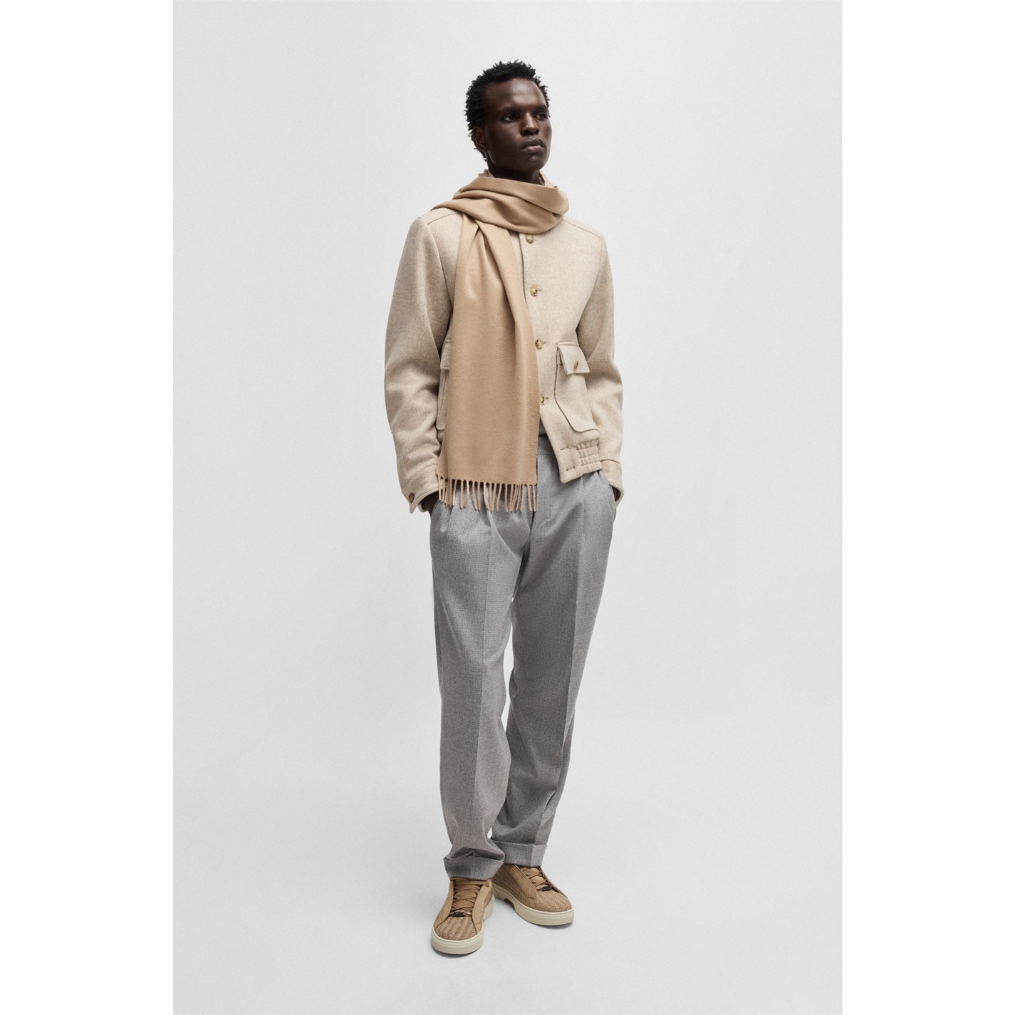 Boss Scottas 28*190 10261761 01 Midweight Scarve Mens - 3