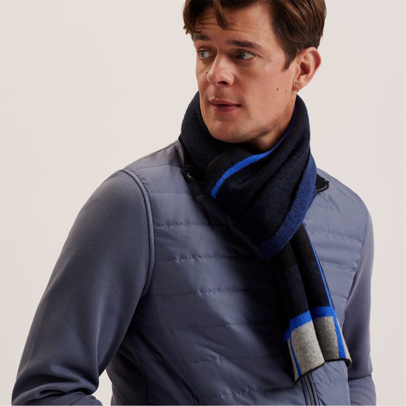 Ted Baker Ted Stripe Wvn Scarf Ld54 - 3