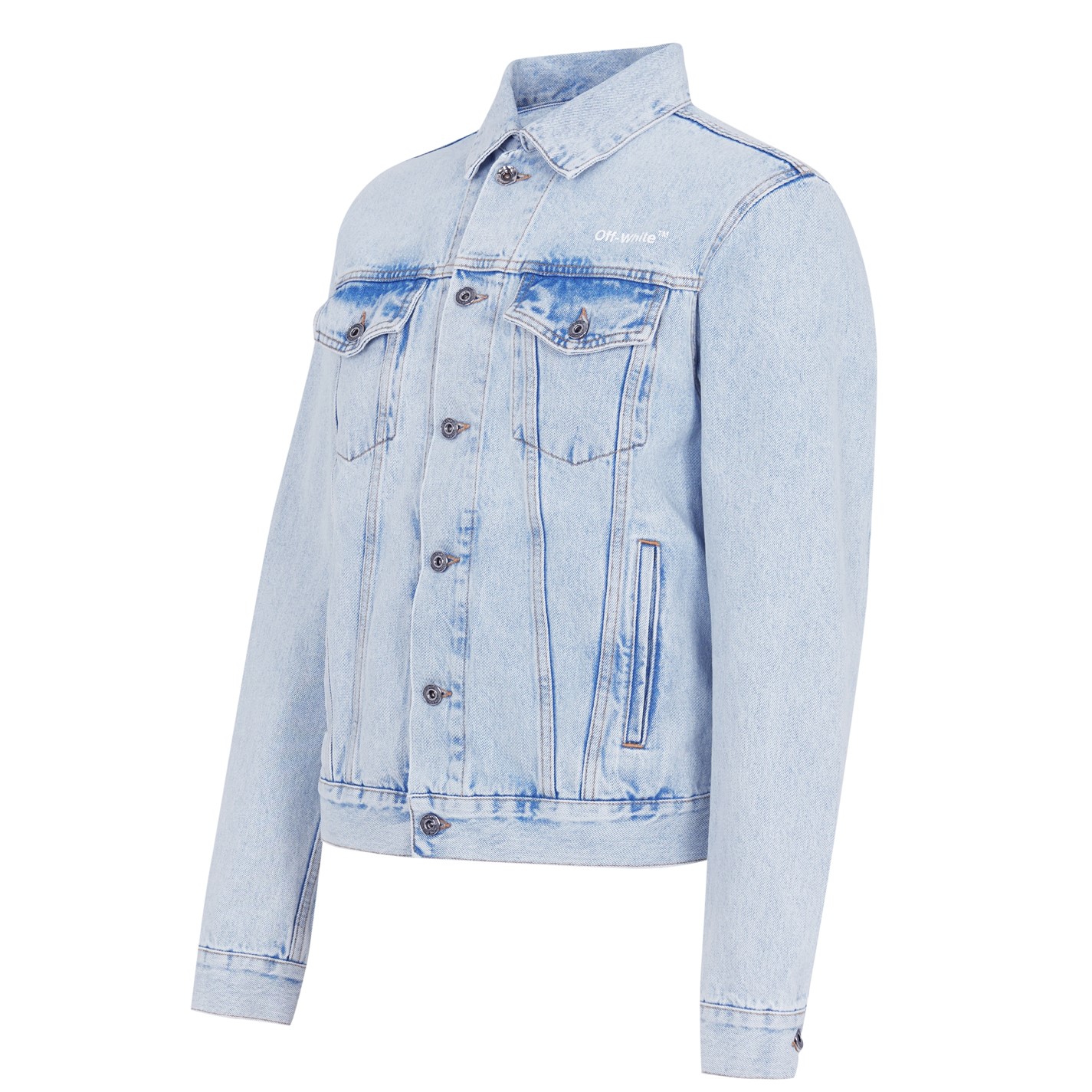 OFF WHITE Diagonal Tab Denim Jacket - 9