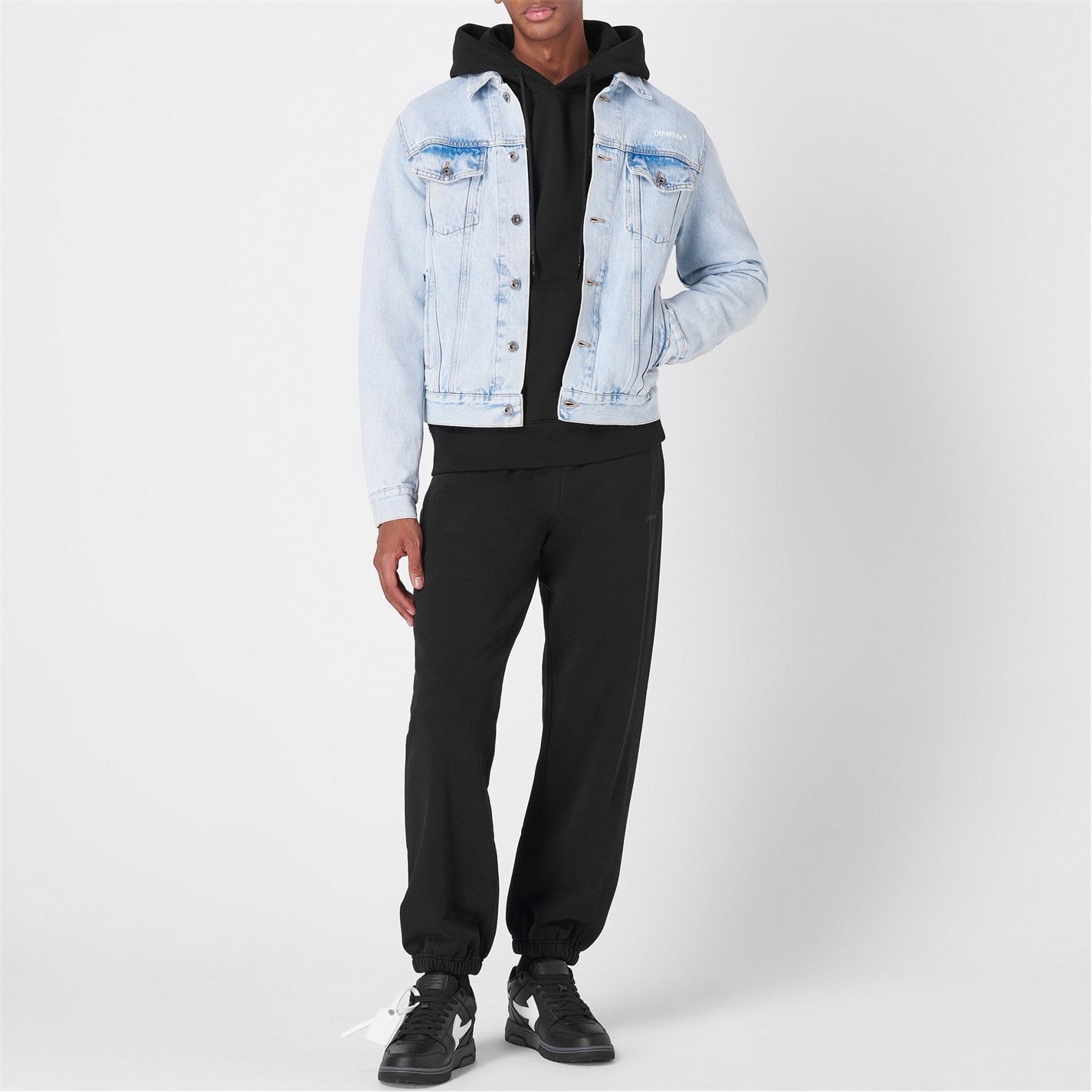 OFF WHITE Diagonal Tab Denim Jacket - 4