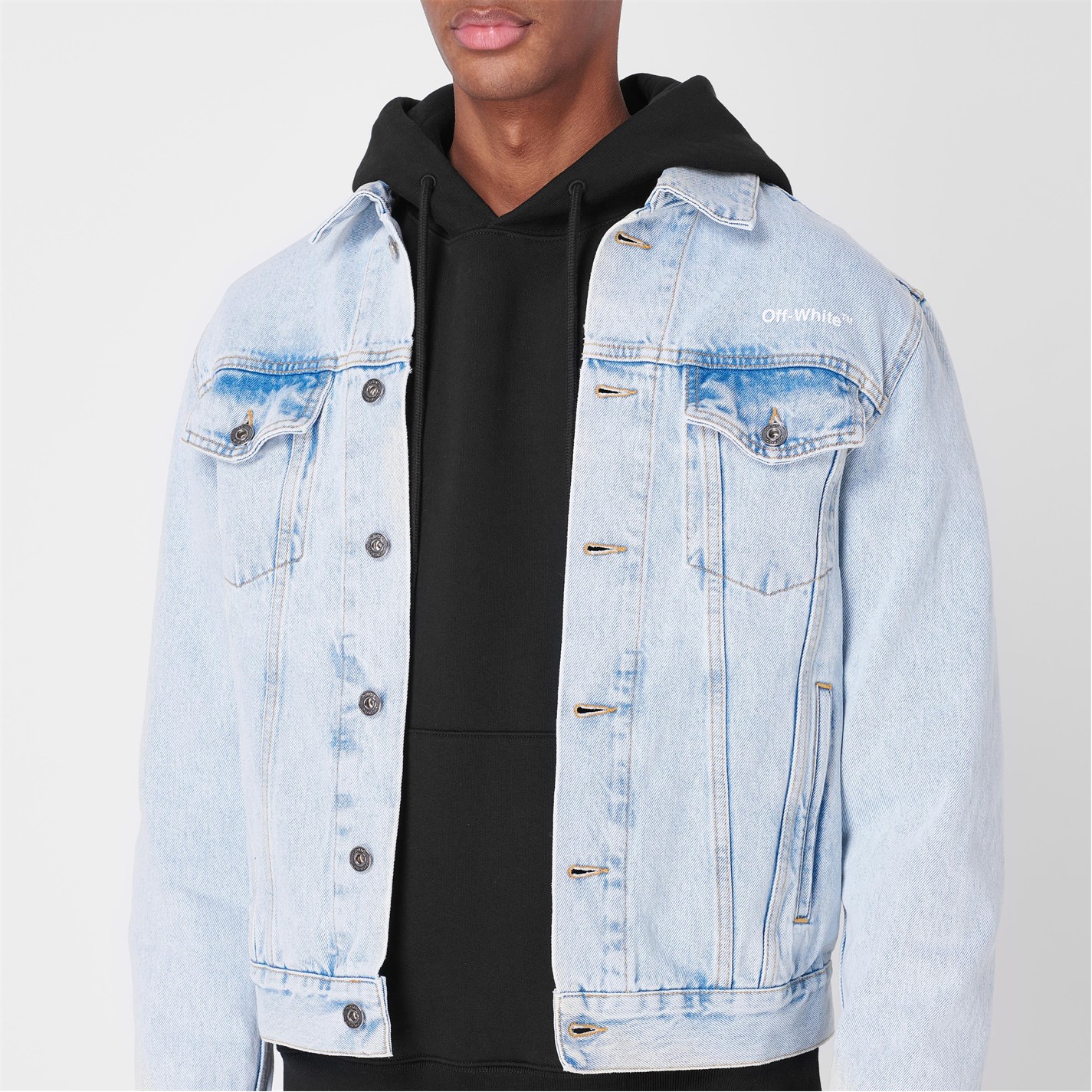 OFF WHITE Diagonal Tab Denim Jacket - 6