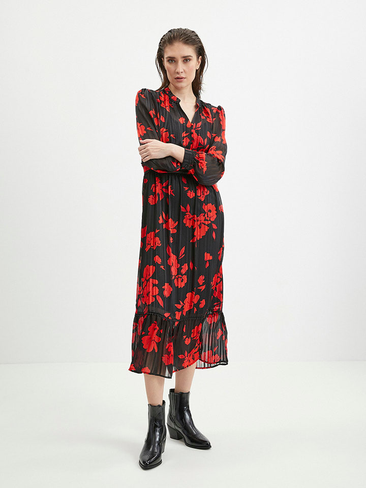 Šaty orsay Schwarz/ Rot 278338