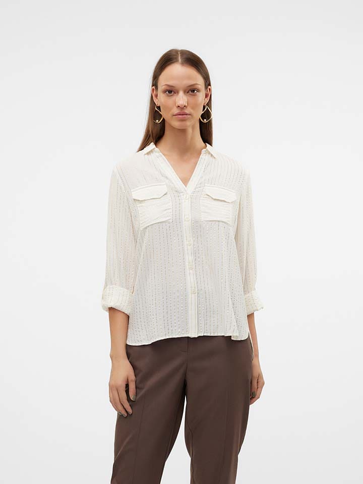 Košeľa Vero Moda Weiß/ Gold 5137380