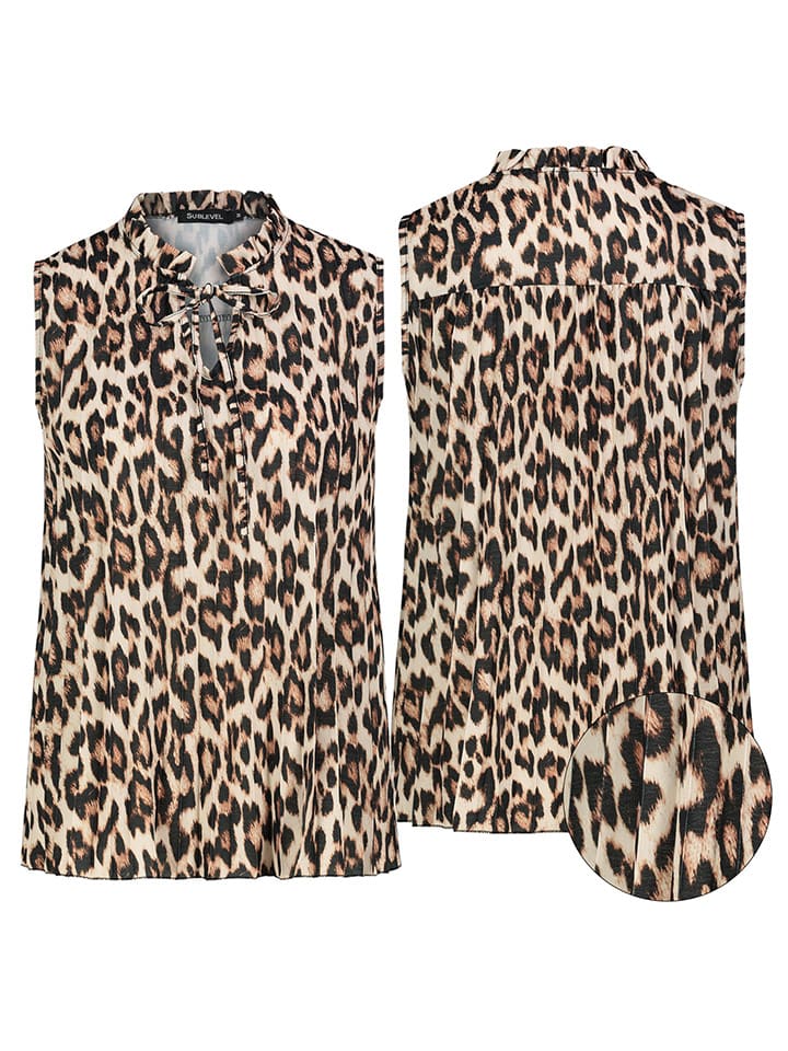 Sublevel Blusentop in Beige/ Schwarz - 5