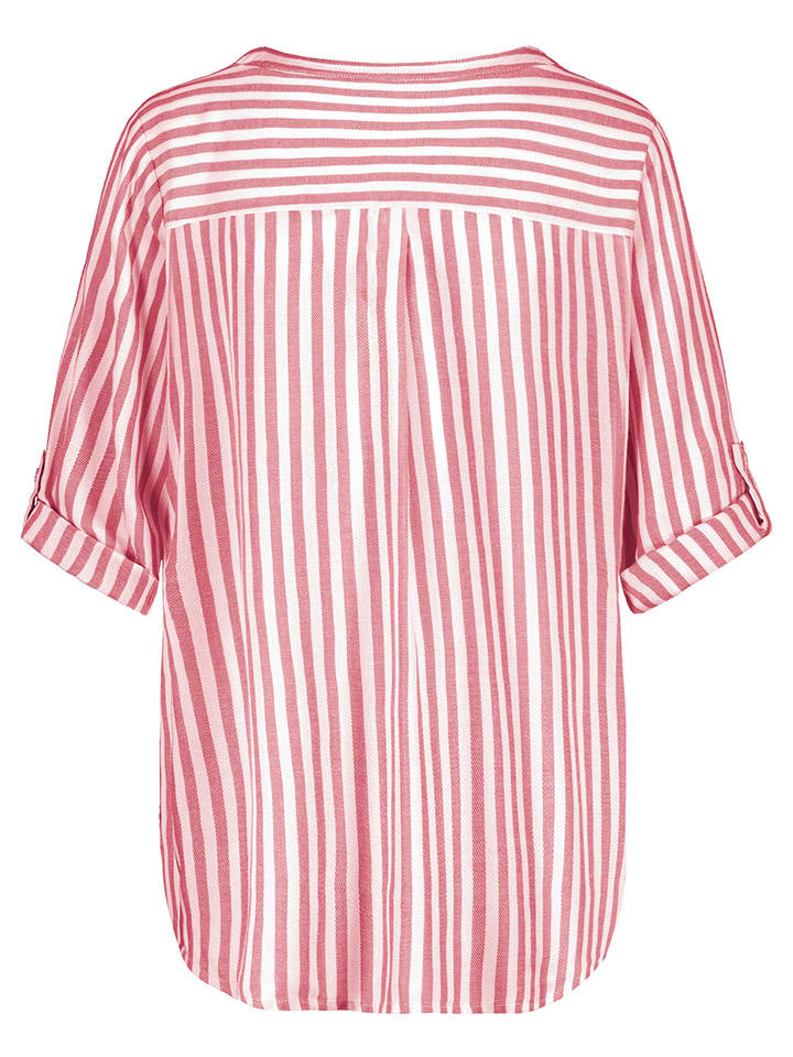 Fresh Made Bluse in Pink/ Weiß - 2