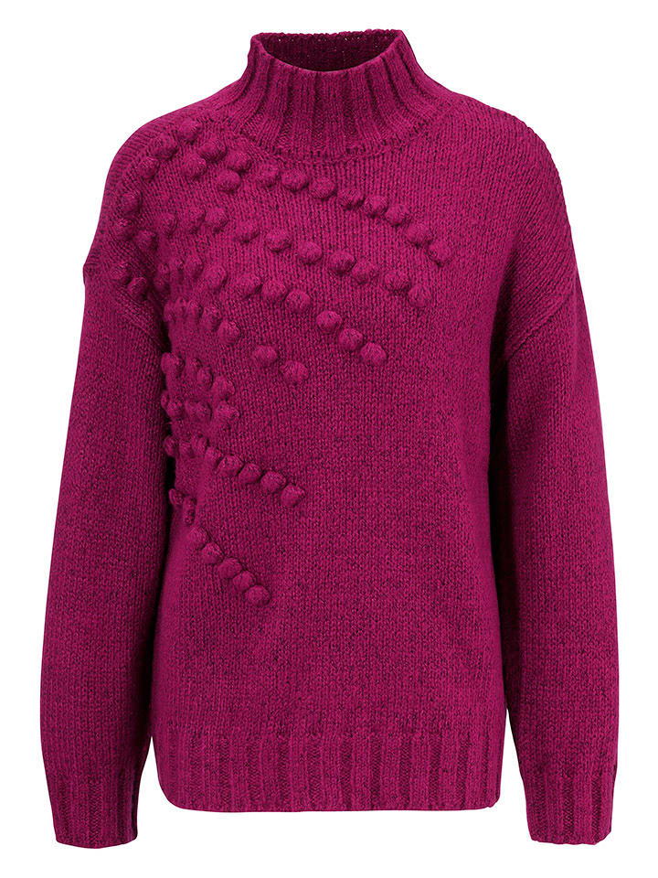 Aniston Pullover in Beere - 5