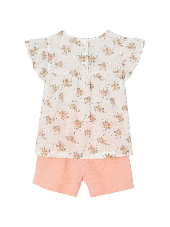 vertbaudet 2tlg. Outfit in Rosa/ Weiß - 2