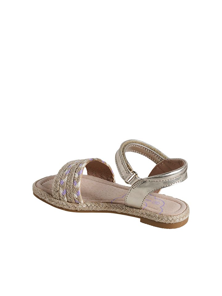 vertbaudet Sandale "Corde" in Beige/ Silber - 6