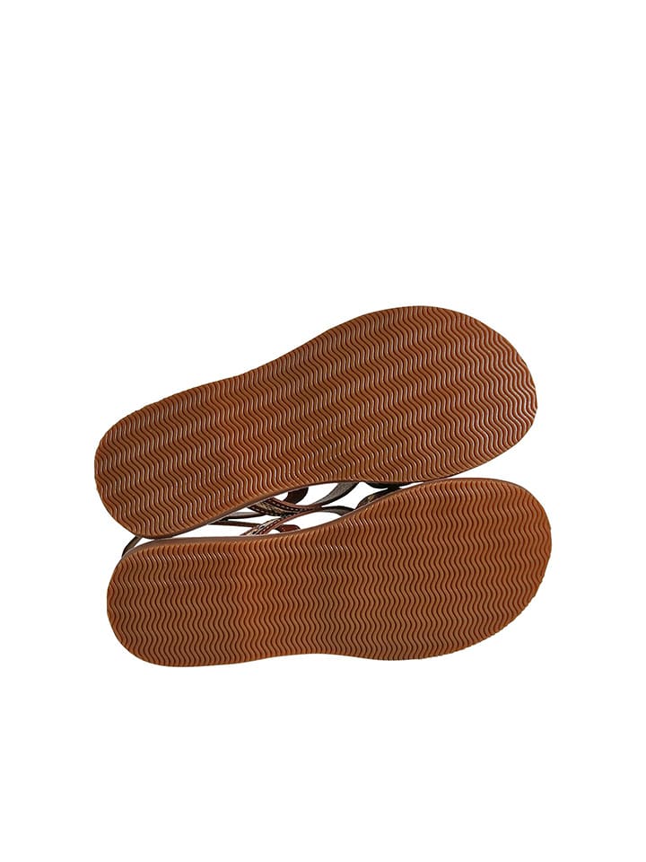 vertbaudet Leder-Sandale "Croise" in Braun - 7