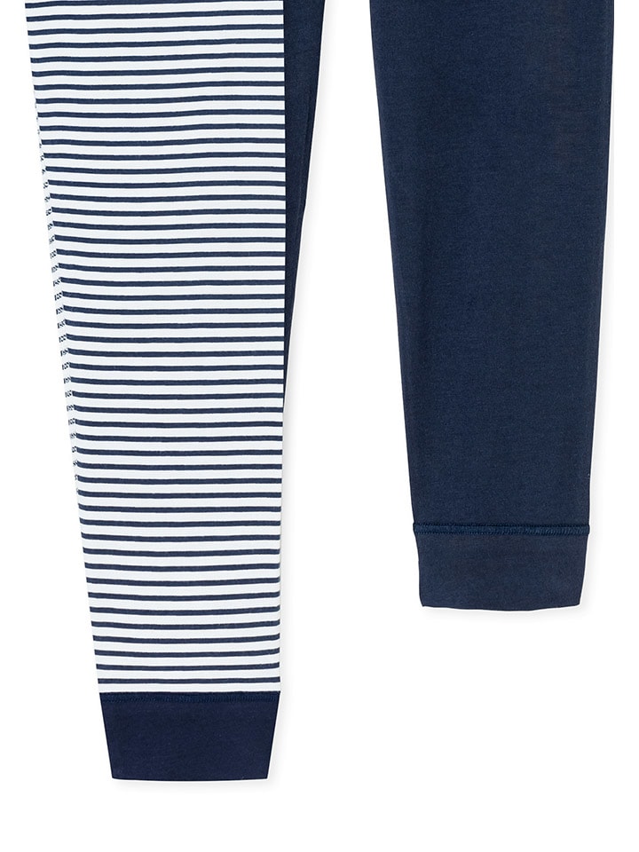 Schiesser 2er-Set: Lange Unterhosen in Dunkelblau/ Weiß - 3