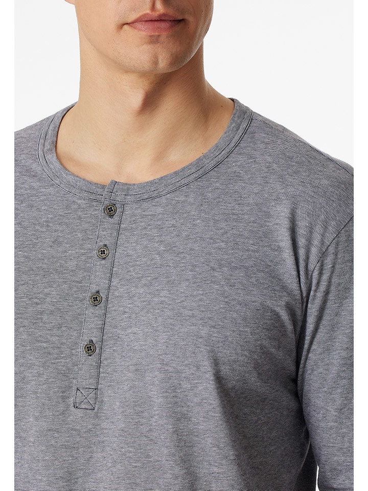 Schiesser Pyjama in Grau/ Anthrazit - 4