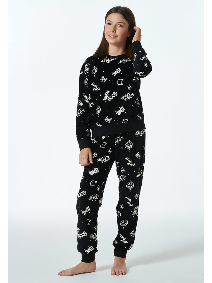Schiesser Pyjama in Schwarz - 3