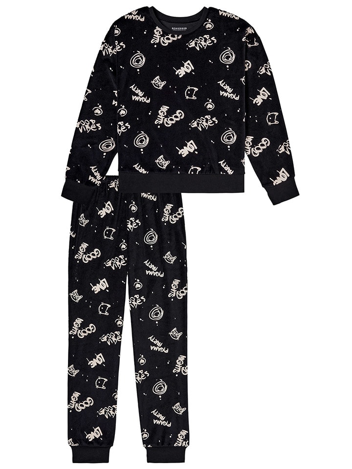Schiesser Pyjama in Schwarz - 5
