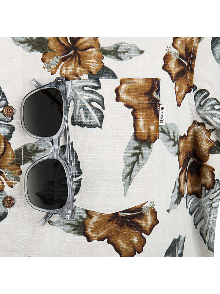 Hurley Hemd in Weiß/ Grau/ Hellbraun - 5