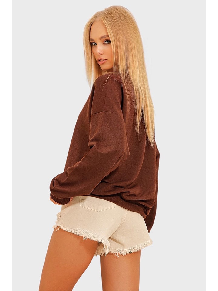 Trend Alacati Sweatshirt in Braun - 2