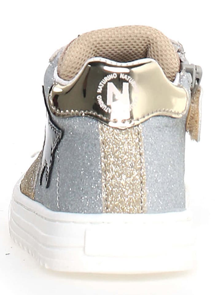 Naturino Leder-Sneakers "Hess"  in Silber/ Gold - 3