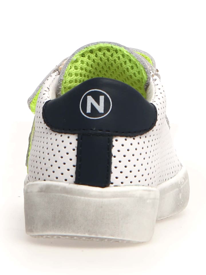 Naturino Leder-Sneakers "Korey" in Weiß/ Grün - 4