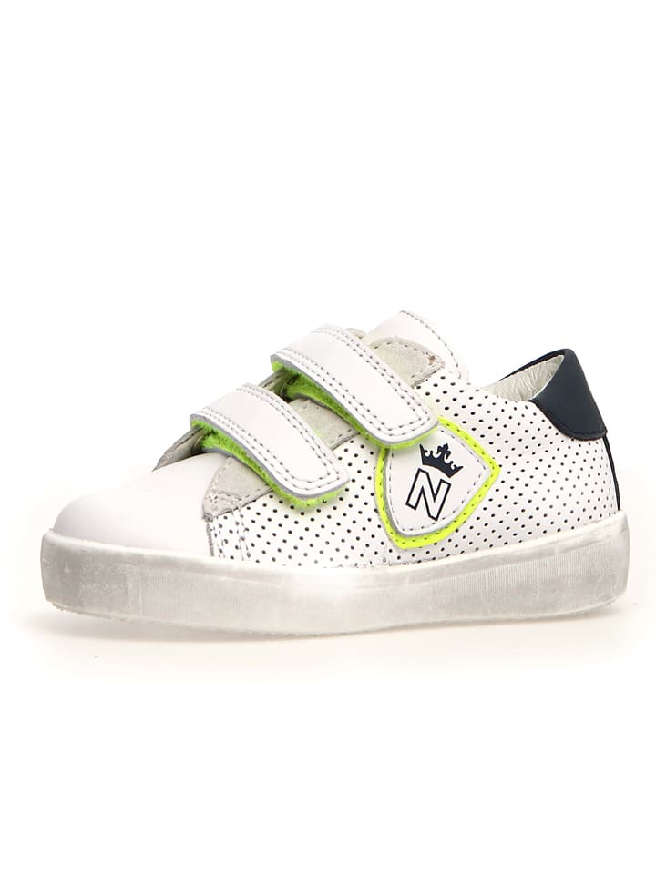 Naturino Leder-Sneakers "Korey" in Weiß/ Grün - 5