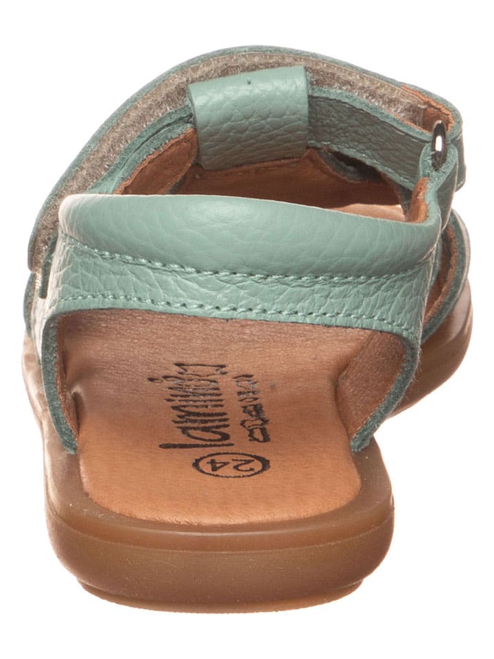lamino Leder-Sandalen in Türkis - 3