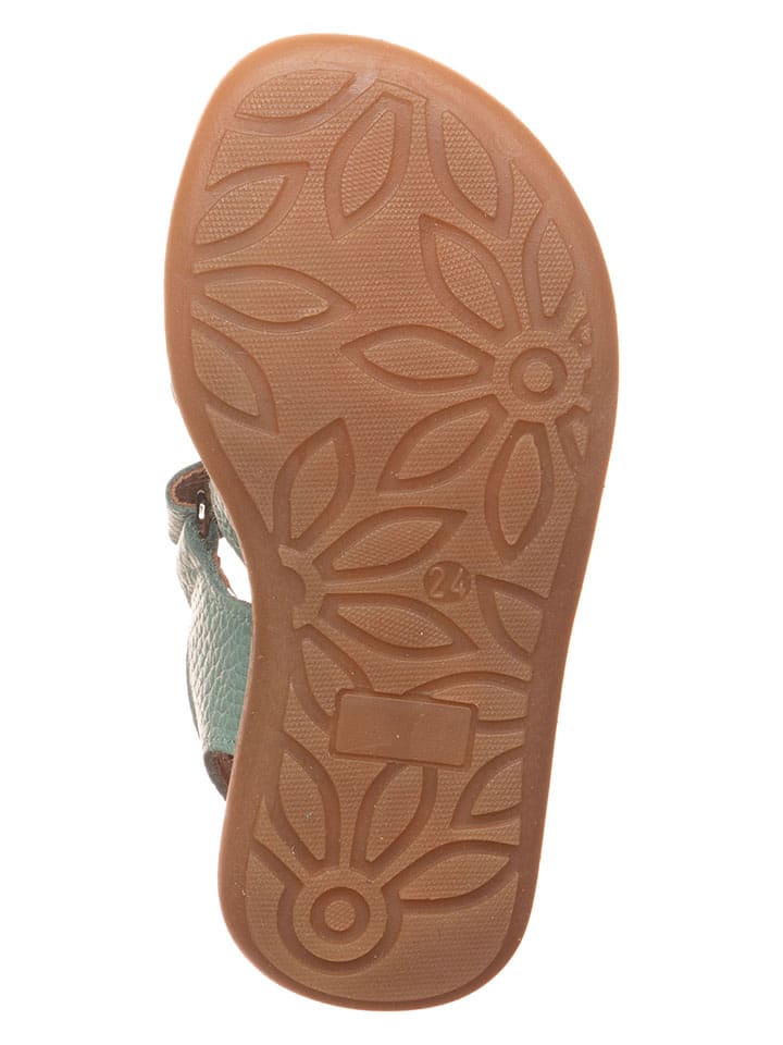 lamino Leder-Sandalen in Türkis - 5