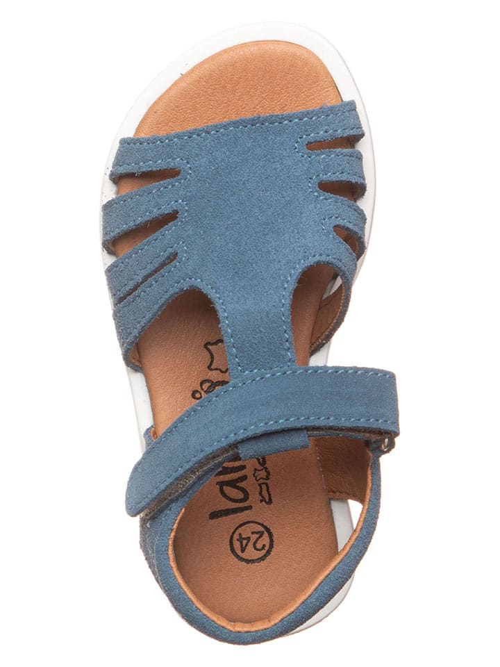 lamino Leder-Sandalen in Blau - 4