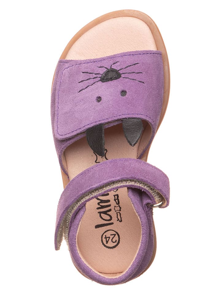 lamino Leder-Sandalen in Lila - 4