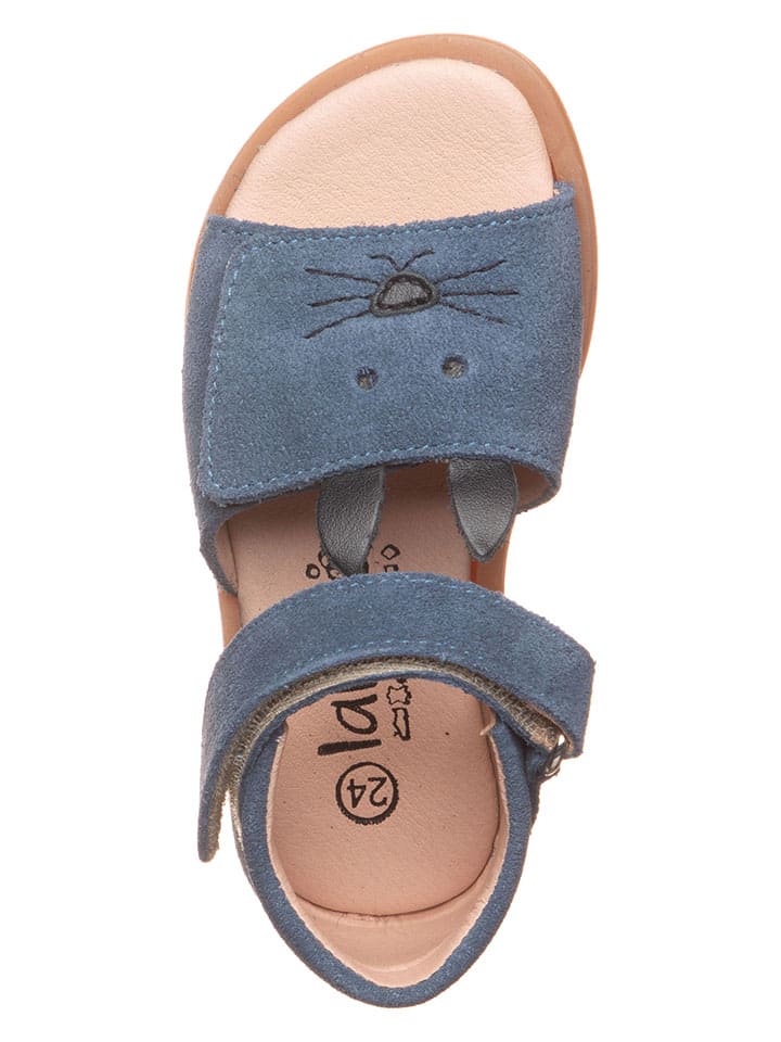 lamino Leder-Sandalen in Blau - 4