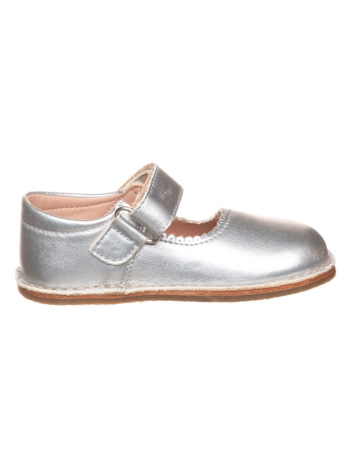 lamino Leder-Spangenballerinas in Silber - 2