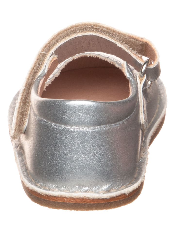 lamino Leder-Spangenballerinas in Silber - 3