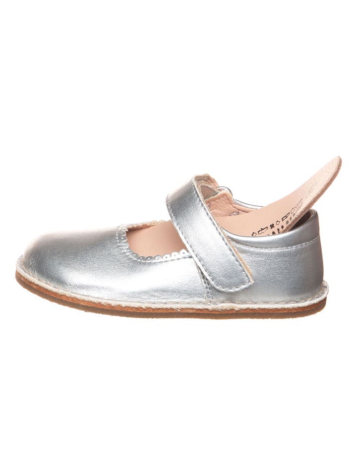 lamino Leder-Spangenballerinas in Silber - 6