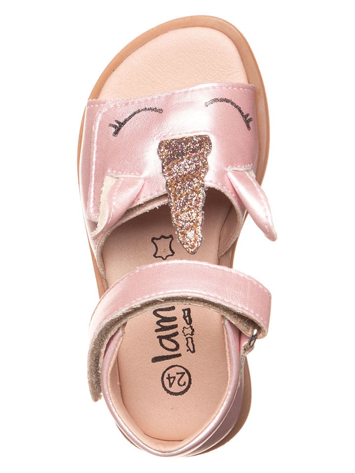 lamino Leder-Sandalen in Rosa - 4