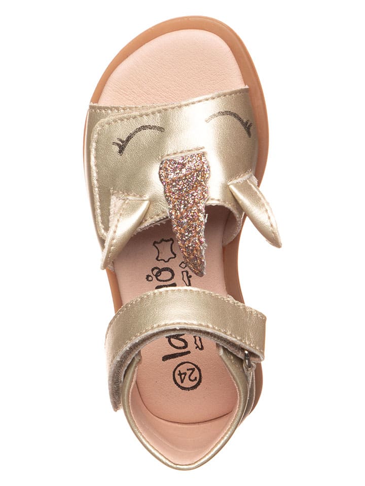 lamino Leder-Sandalen in Gold - 4