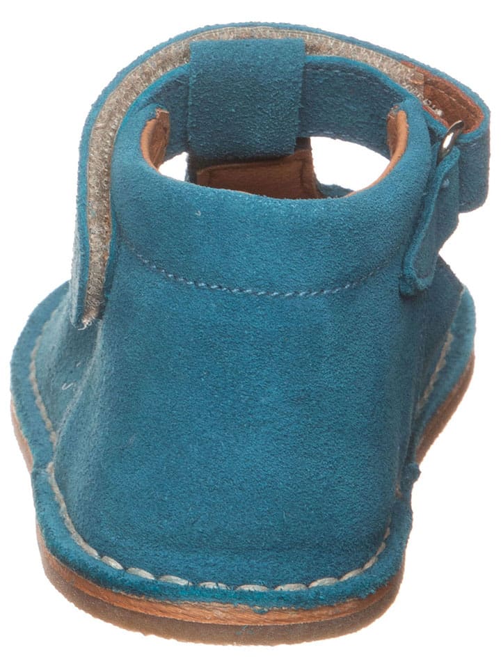 lamino Leder-Barfuß-Ballerinas in Blau - 3