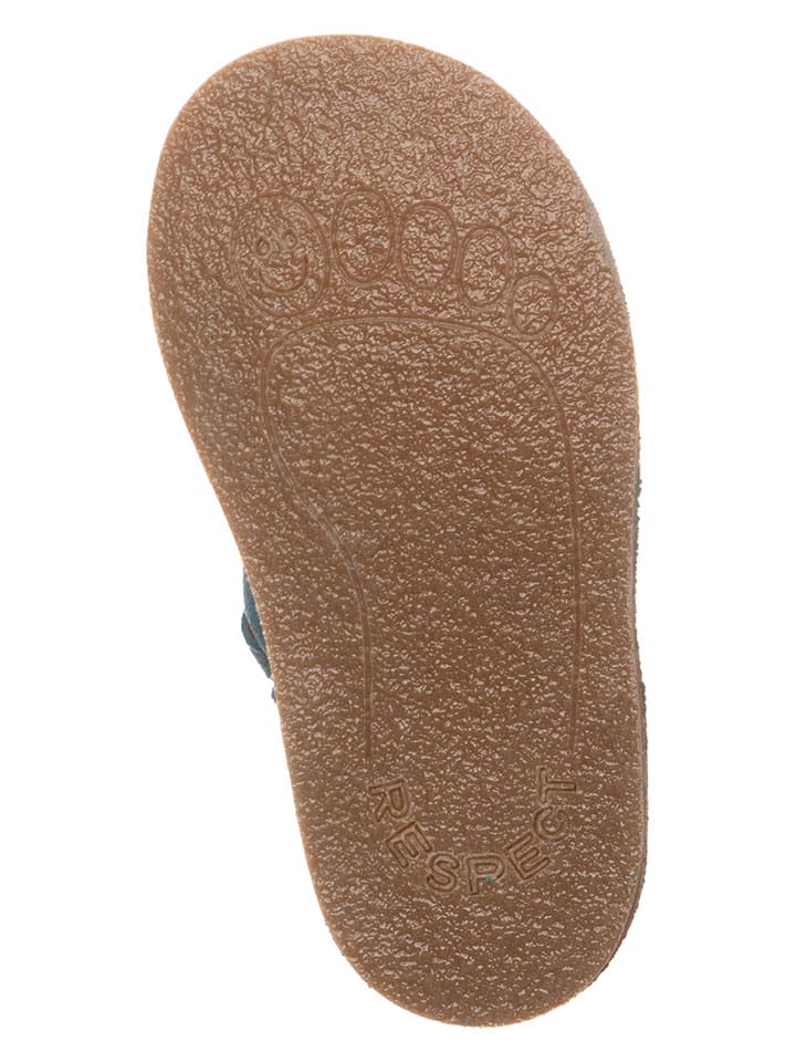 lamino Leder-Barfuß-Ballerinas in Blau - 5