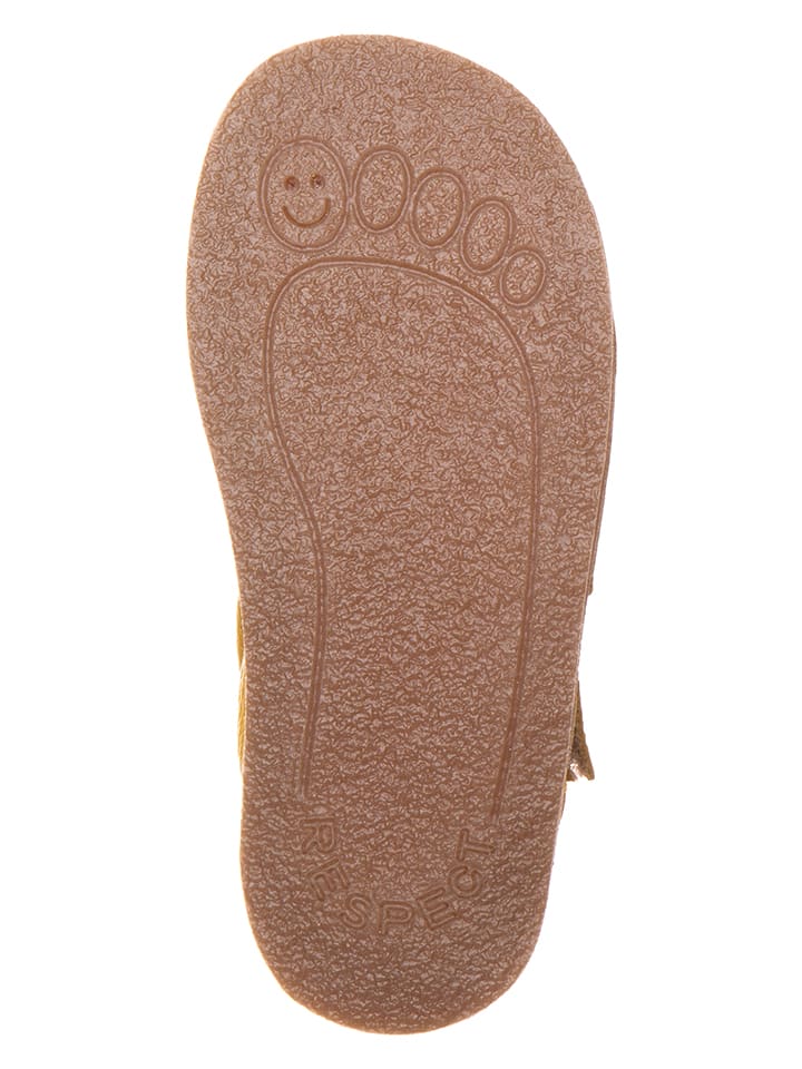 lamino Leder-Barfußsandalen in Gelb - 5