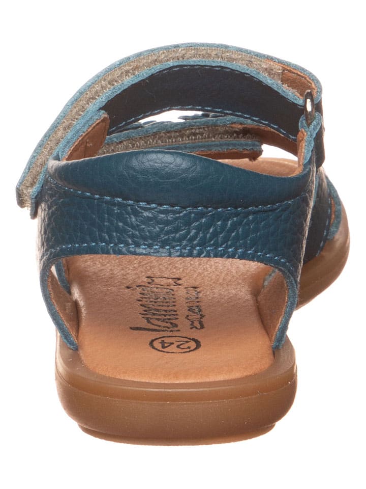 lamino Leder-Sandalen in Blau - 3