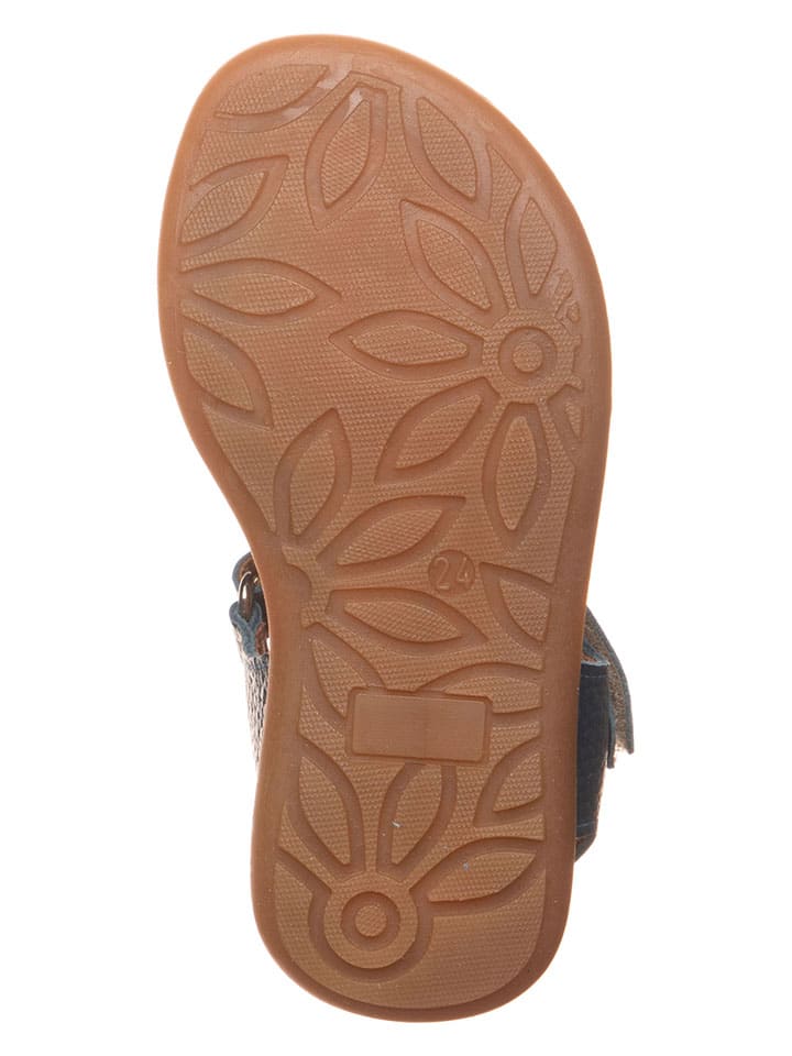 lamino Leder-Sandalen in Blau - 5