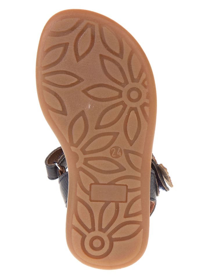 lamino Leder-Sandalen in Dunkelblau - 5