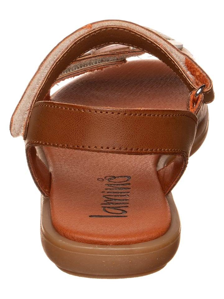 lamino Leder-Sandalen in Hellbraun - 3