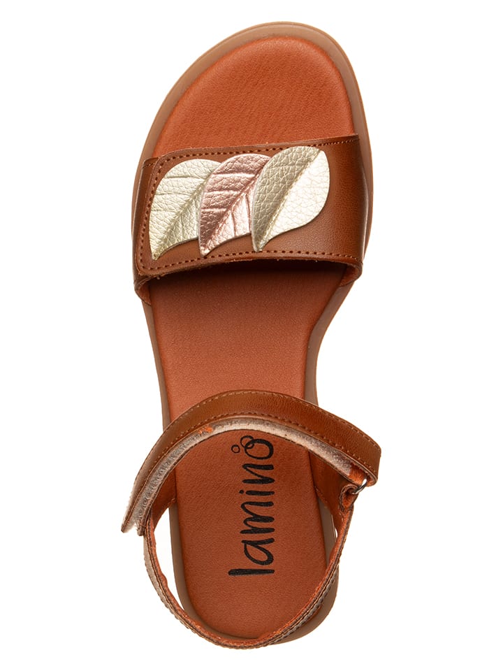 lamino Leder-Sandalen in Hellbraun - 4