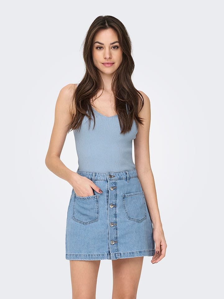 JDY Hellblau 1977213 Stricktop in Hellblau - 1