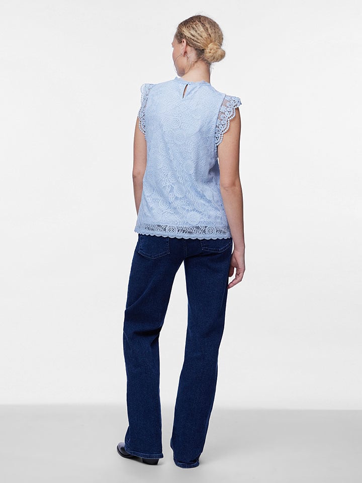 Pieces Hellblau 6375988 Blusentop "Olline" in Hellblau - 3