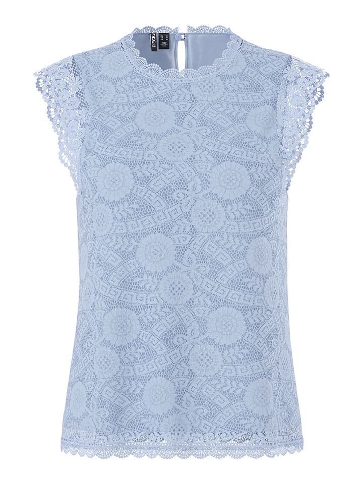 Pieces Hellblau 6375988 Blusentop "Olline" in Hellblau - 5