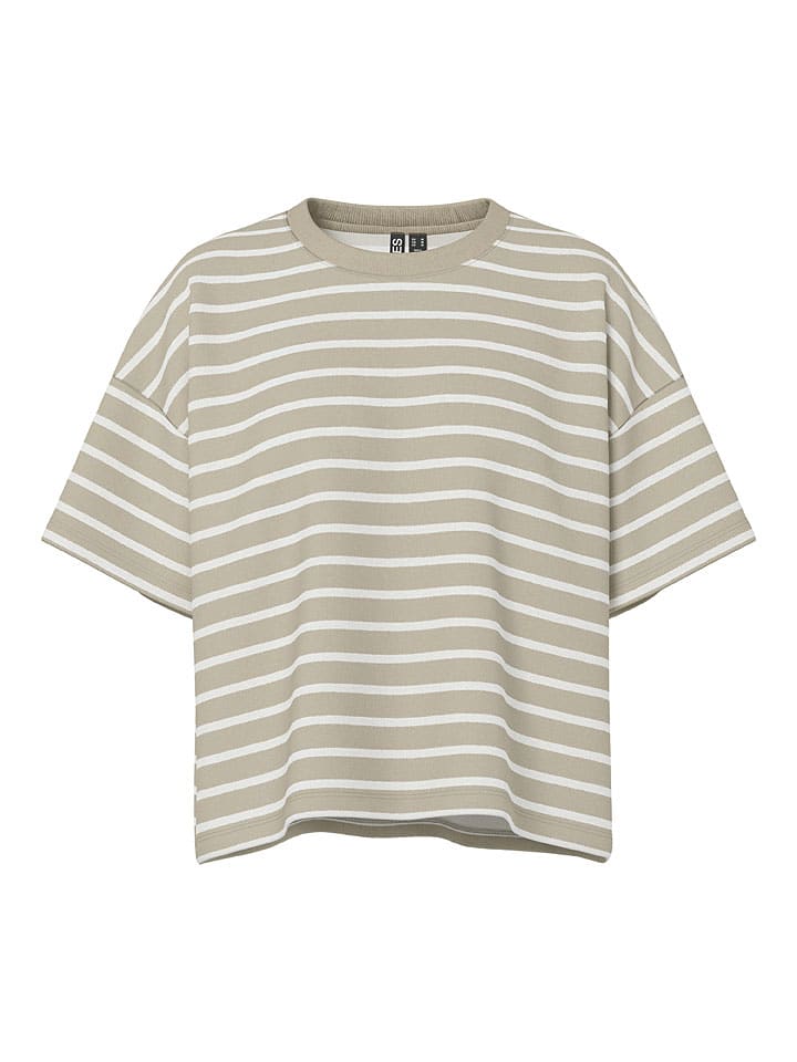 Tričko Pieces Beige/ Weiß 802297 Shirt "Chilli" in Beige/ Weiß - 1